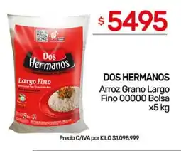Nini Mayorista Dos Hermanos arroz grano largo fino 00000 oferta