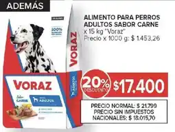 Carrefour Voraz alimento para perros adultos sabor carne oferta