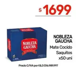 Nini Mayorista Nobleza gaucha mate cocido saquitos oferta