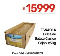 Nini Mayorista Esnaola dulce de batata clasico cajon oferta