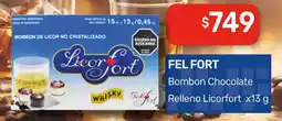 Nini Mayorista Fel fort bombon chocolate relleno licorfort oferta