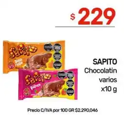 Nini Mayorista Sapito chocolatin varios oferta