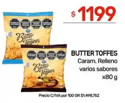 Nini Mayorista Butter toffes caram. relleno varios sabores oferta