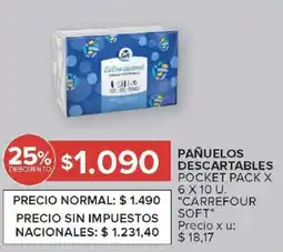 Carrefour Carrefour soft pañuelos descartables pocket pack oferta