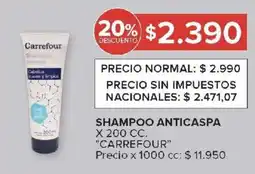 Carrefour Carrefour shampoo anticaspa oferta
