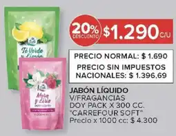 Carrefour Carrefour soft jabón líquido v/fragancias doy pack oferta