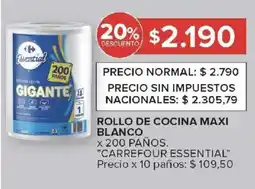 Carrefour Carrefour essential rollo de cocina maxi blanco oferta