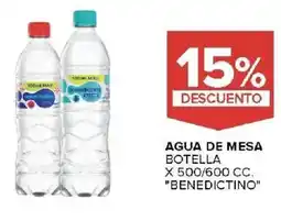 Carrefour Benedictino agua de mesa botella oferta