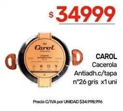 Nini Mayorista Carol cacerola antiadh.c/tapa n°26 gris oferta