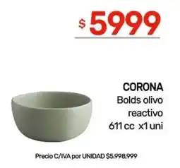 Nini Mayorista Corona bolds olivo reactivo oferta