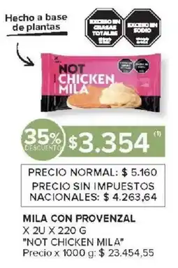 Carrefour Not chicken mila mila con provenzal oferta