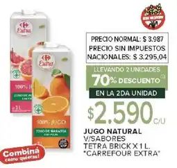Carrefour Carrefour extra jugo natural v/sabores tetra brick oferta