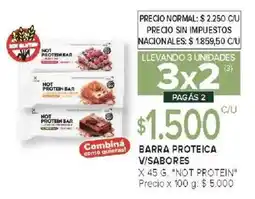 Carrefour Not protein barra proteica v/sabores oferta