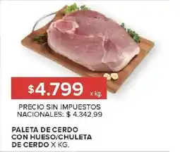 Carrefour Paleta de cerdo con hueso/chuleta de cerdo oferta