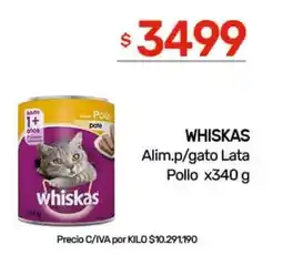 Nini Mayorista Whiskas alim.p/gato lata pollo oferta