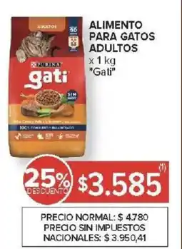 Carrefour Gati alimento para gatos adultos oferta