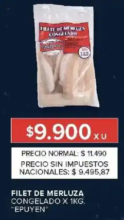 Carrefour Epuyen filet de merluza congelado oferta