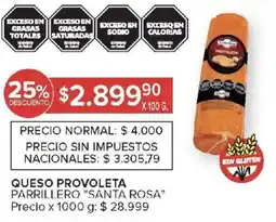 Carrefour Santa rosa queso provoleta parrillero oferta