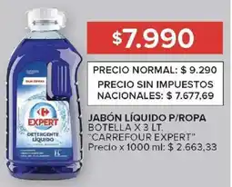 Carrefour Carrefour expert jabón líquido p/ropa botella oferta