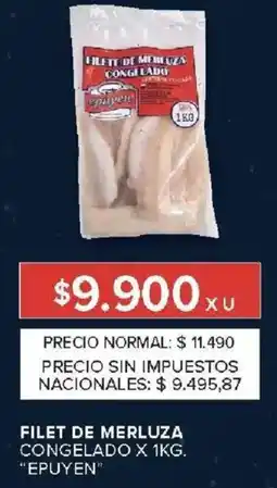 Carrefour Epuyen filet de merluza congelado oferta