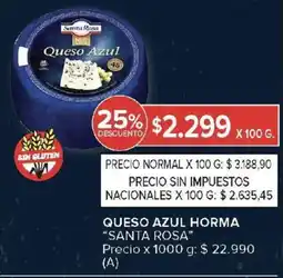 Carrefour Santa rosa queso azul horma oferta
