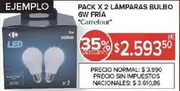 Carrefour Carrefour lámparas bulbo oferta