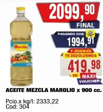 Maxiconsumo Marolio aceite mezcla oferta