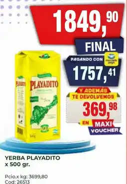 Maxiconsumo Playadito yerba oferta
