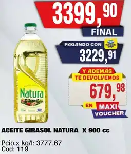 Maxiconsumo Natura aceite girasol oferta