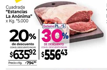 La Anonima Estancias La Anónima Cuadrada x kg oferta