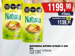 Maxiconsumo Natura mayonesa d/pack oferta