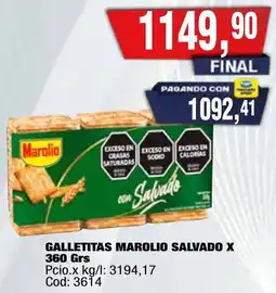 Maxiconsumo Marolio galletitas salvado oferta