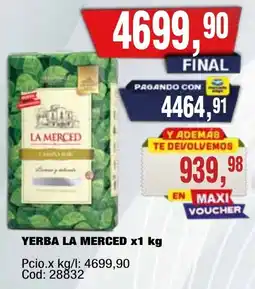 Maxiconsumo La merced yerba oferta