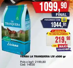 Maxiconsumo La tranquera yerba liv oferta