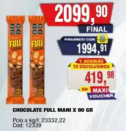 Maxiconsumo Full mani chocolate oferta