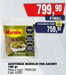 Maxiconsumo Marolio aceitunas vde.sachet oferta