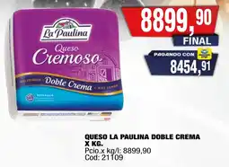 Maxiconsumo La paulina queso doble crema oferta