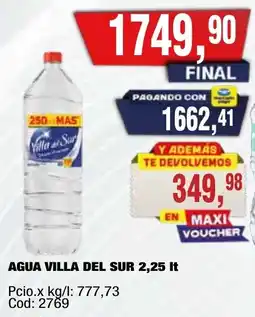 Maxiconsumo Villa del sur agua oferta