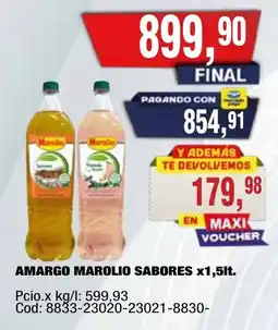 Maxiconsumo Marolio amargo sabores oferta