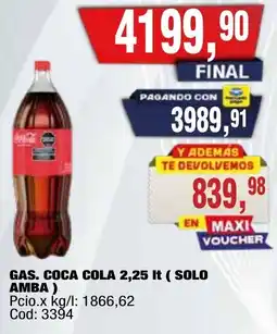 Maxiconsumo Coca cola gas. oferta