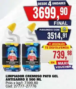 Maxiconsumo Pato limpiador cremoso gel antisarro oferta