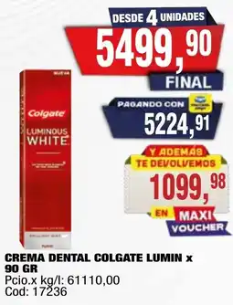 Maxiconsumo Colgate crema dental lumin oferta