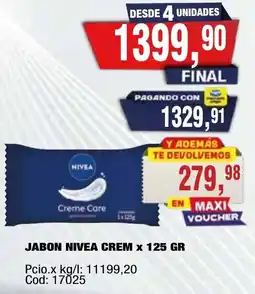Maxiconsumo Nivea jabon crem oferta