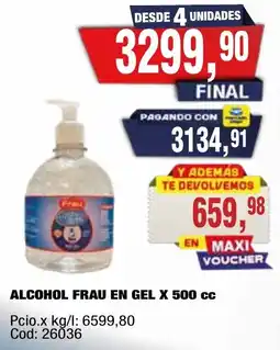 Maxiconsumo Frau alcohol en gel oferta