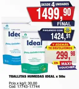 Maxiconsumo Ideal toallitas humedas oferta