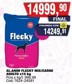 Maxiconsumo Flecky al.anim mix/carne adulto oferta