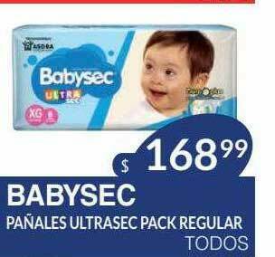 Masivos Babysec Pañales Ultrasec Pack Regular oferta