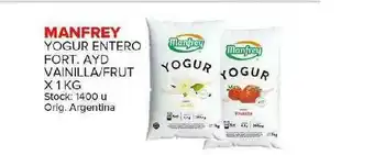 Carrefour Maxi Manfrey Yogur Entero Fort. Ayd Vainilla-frut oferta