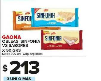 Carrefour Maxi Gaona Obleas Sinfonia Vs Sabores oferta