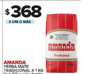 Carrefour Maxi Amanda Yerba Mate Tradicional oferta